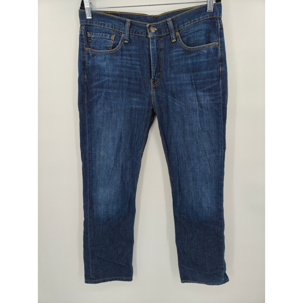 Levis 514 Straight Leg Jeans Mens W32 L29 Medium Dark Wash Blue Denim Pants